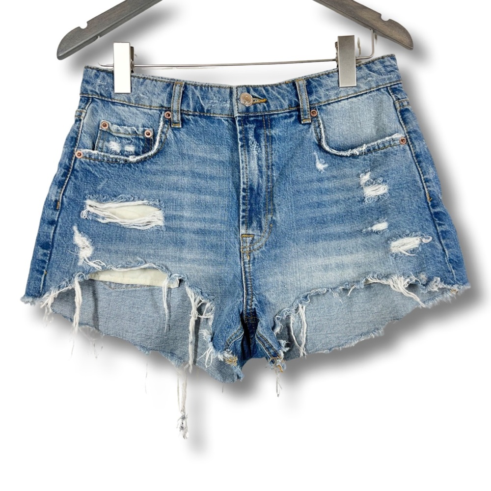 Zara HW jean shorts